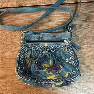 FOSSIL Floral Crossbody Bag in Blue